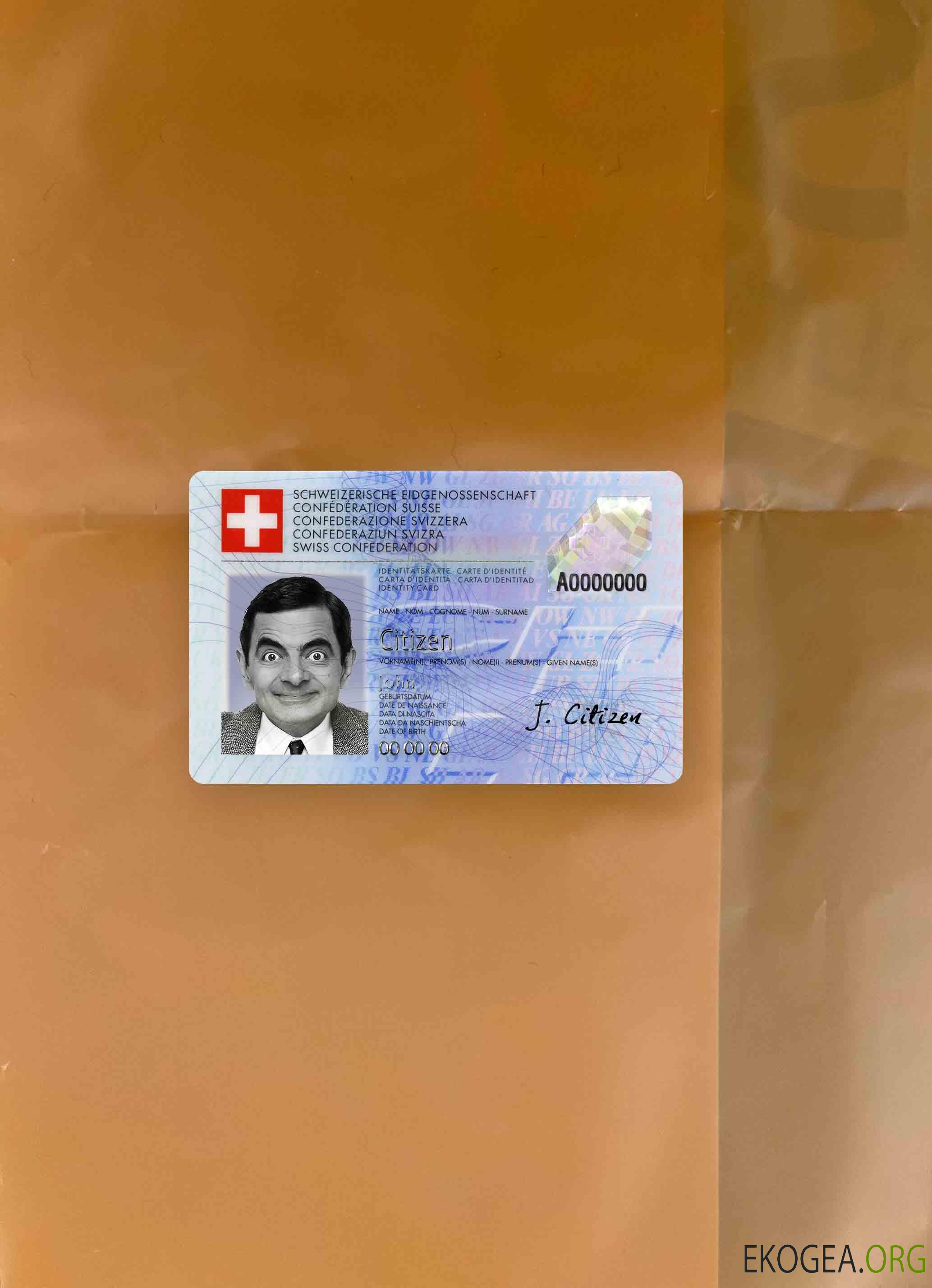 Photolook d'identité Suisse AVANT